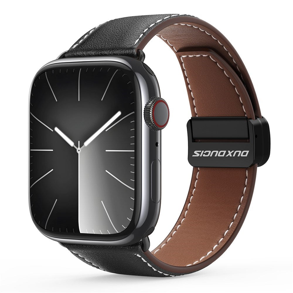 Apple Watch (38/40/SE/41/42 mm) DUX DUCIS Klokkerem i Kunstskinn – Svart