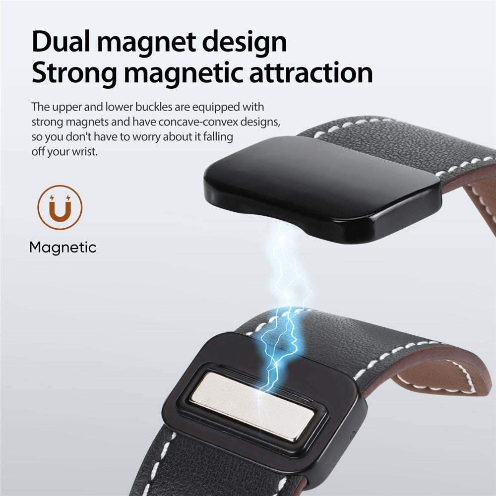 Apple Watch (38/40/SE/41/42 mm) DUX DUCIS Klokkerem i Kunstskinn – Svart