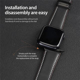 Apple Watch (38/40/SE/41/42 mm) DUX DUCIS Klokkerem i Kunstskinn – Svart