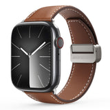 Apple Watch (38/40/SE/41/42 mm) DUX DUCIS Klokkerem i Kunstskinn – Brun