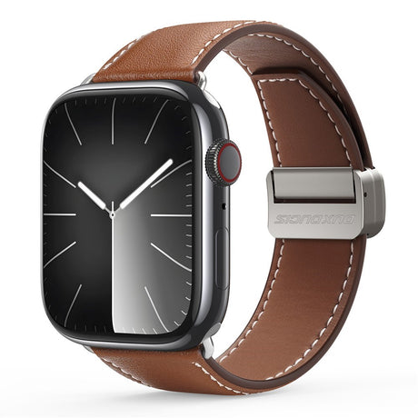 Apple Watch (38/40/SE/41/42 mm) DUX DUCIS Klokkerem i Kunstskinn – Brun
