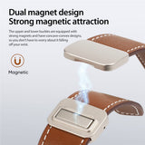 Apple Watch (38/40/SE/41/42 mm) DUX DUCIS Klokkerem i Kunstskinn – Brun