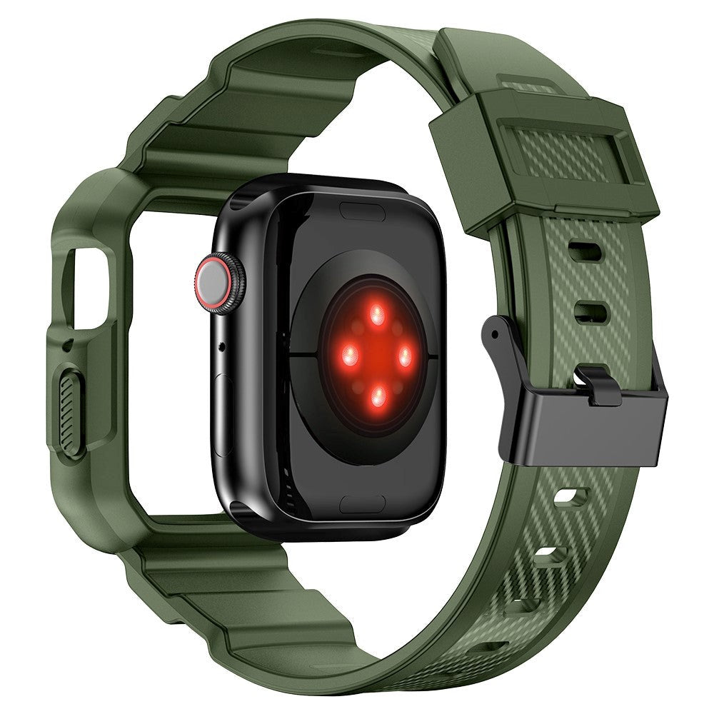 Apple Watch (42/44/SE/45mm) Plast Stropp & Deksel - Grønn