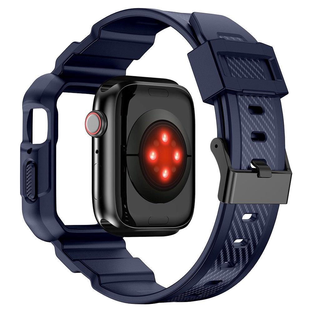 Apple Watch (42/44/SE/45mm) Plast Stropp & Deksel - Blå