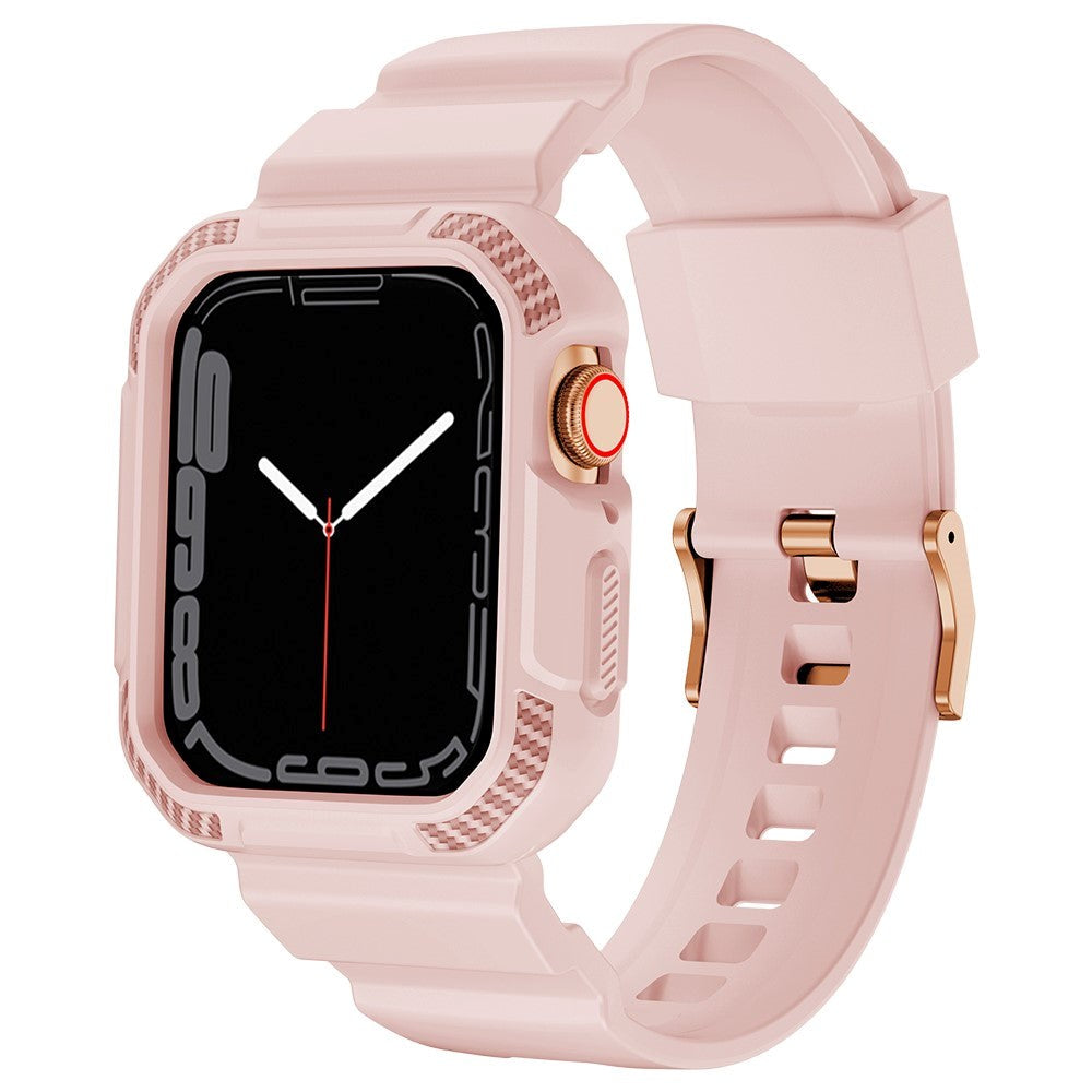 Apple Watch (38/40/SE/41MM) Plast Stropp & Deksel - Rosa