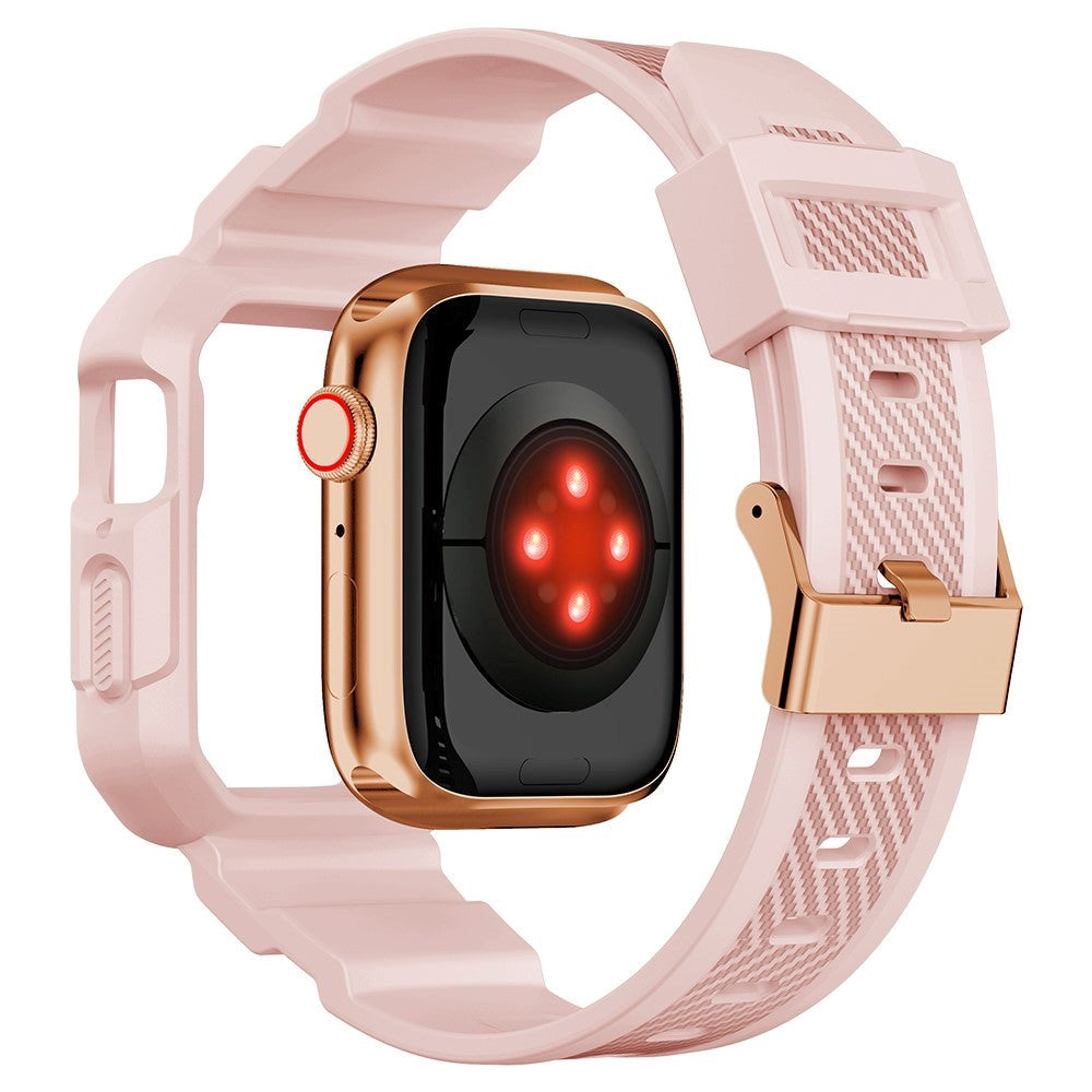 Apple Watch (38/40/SE/41MM) Plast Stropp & Deksel - Rosa