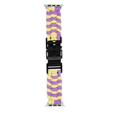 Apple Watch (38/40/SE/41/42mm) EIDERWOOD Flettet Nylon Reim - Gul / Lilla