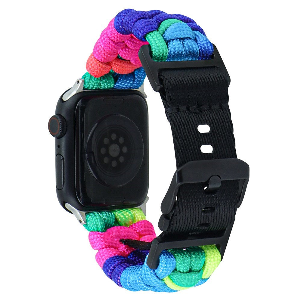 Apple Watch (38/40/SE/41/42mm) EIDERWOOD Flettet Nylon Reim - Multi