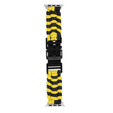 Apple Watch (38/40/SE/41/42mm) EIDERWOOD Flettet Nylon Reim - Gul / Svart
