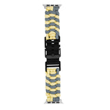 Apple Watch (42/44/SE/45/46/49mm) EIDERWOOD Flettet Nylon Reim - Gul / Grå