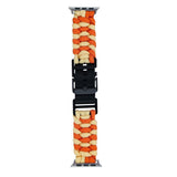 Apple Watch (42/44/SE/45/46/49mm) EIDERWOOD Flettet Nylon Reim - Oransje / Gul