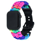 Apple Watch (42/44/SE/45/46/49mm) EIDERWOOD Flettet Nylon Reim - Multi