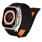 Apple Watch (42/44/SE/45/46/49mm) EIDERWOOD Nylon Klokkereim - Svart