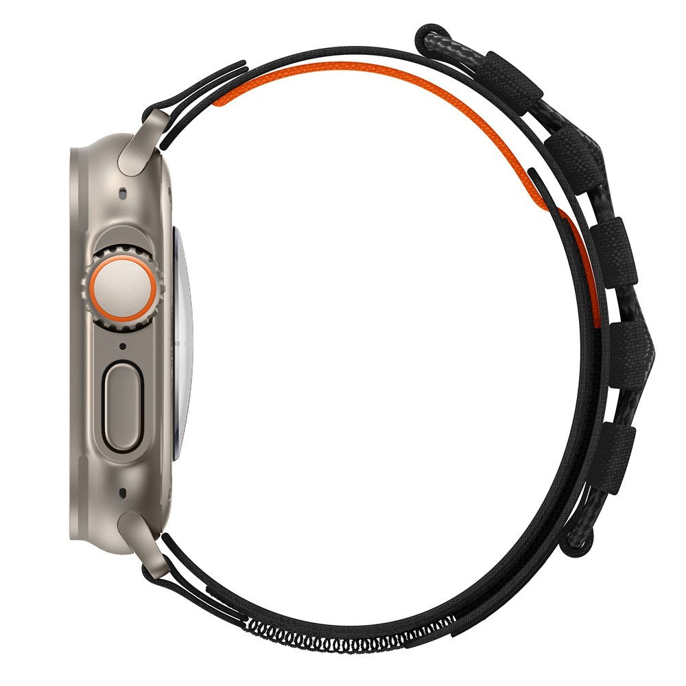 Apple Watch (42/44/SE/45/46/49mm) EIDERWOOD Nylon Klokkereim - Svart