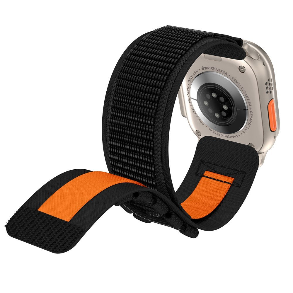 Apple Watch (42/44/SE/45/46/49mm) EIDERWOOD Nylon Klokkereim - Svart
