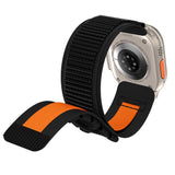 Apple Watch (42/44/SE/45/46/49mm) EIDERWOOD Nylon Klokkereim - Svart