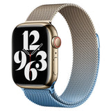 Apple Watch (38/40/SE/41/42mm) Gradient Magnetic Stainless Steel Strap - Gull / Blå