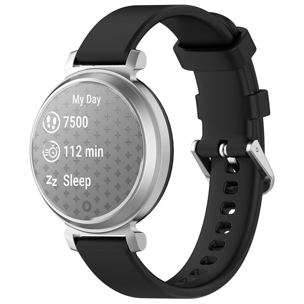 EIDERWOOD Garmin Lily 2 Silikonrem med Metallspenne - Svart