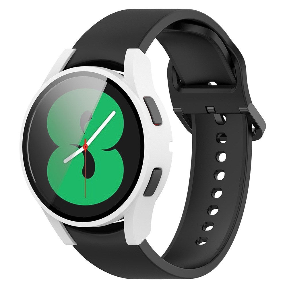 Samsung Galaxy Watch 4 (40mm) / FE (40mm) Deksel i Hardplast med Innebygd Skjermbeskyttelse - Hvit