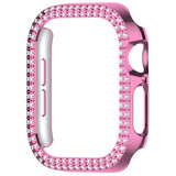 Apple Watch 10 (42mm) Hard Plastik Deksel - Pink / Rhinsten