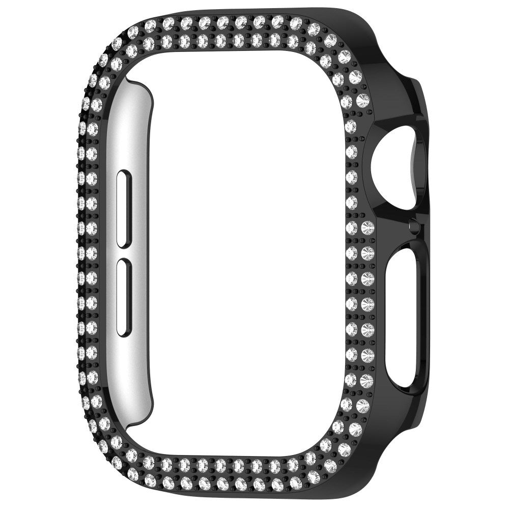 Apple Watch 10 (42mm) Hard Plastik Deksel - Svart / Rhinsten