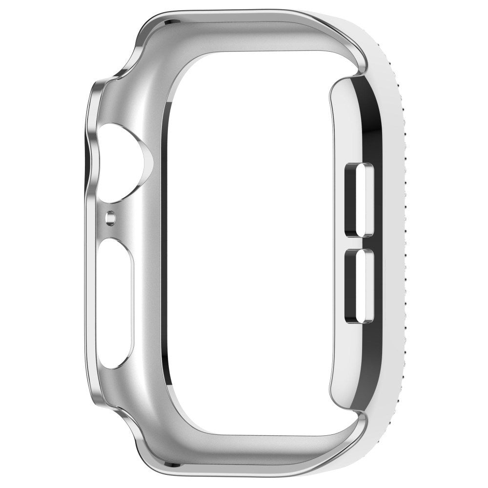 Apple Watch 10 (42mm) Hard Plastik Deksel - Sølv / Rhinsten