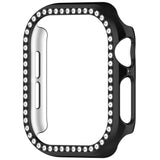 Apple Watch 10 (42mm) Hard Plast Deksel - Svart / Rhinsten