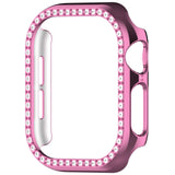 Apple Watch 10 (42mm) Hard Plast Deksel - Pink / Rhinsten