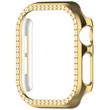 Apple Watch 10 (42mm) Hard Plast Deksel - Gull / Rhinsten