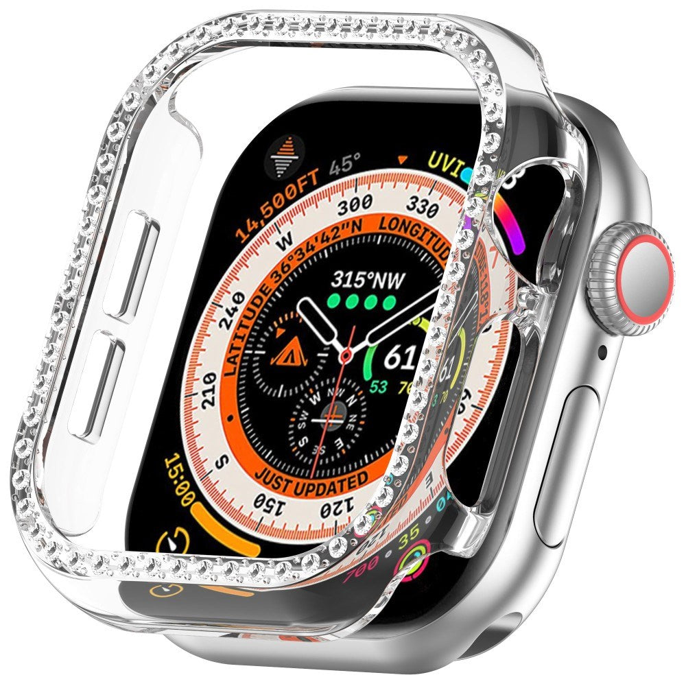 Apple Watch 10 (42mm) Hard Plast Deksel - Gjennomsiktig / Rhinsten