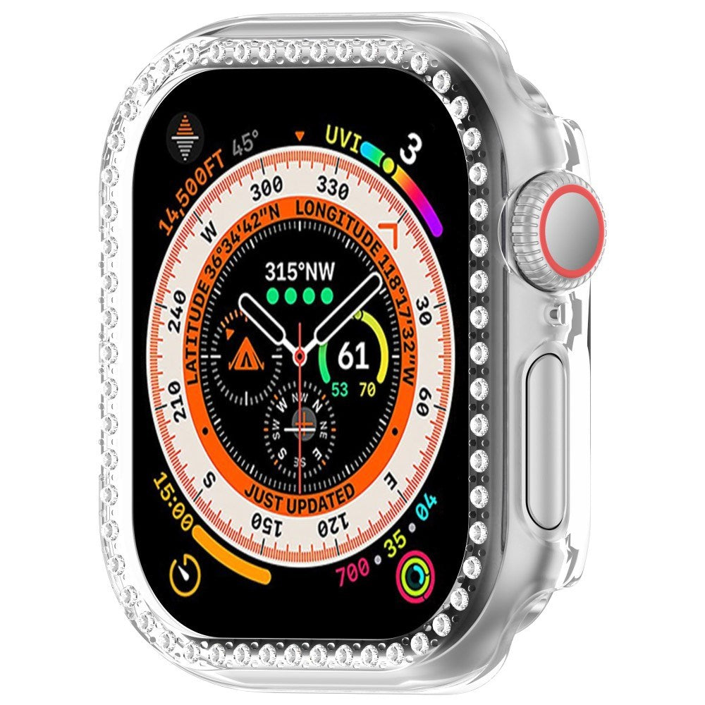 Apple Watch 10 (42mm) Hard Plast Deksel - Gjennomsiktig / Rhinsten