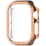 Apple Watch 10 (46 mm) Hard Plast Deksel - Rose Gold / Rhinsten