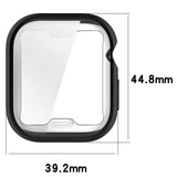 Apple Watch 10 (42mm) Fleksibelt Plast Deksel med Skjermbeskyttelse - Svart