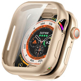 Apple Watch 11 / 10 (42mm) Fleksibelt Plast Deksel med Skjermbeskyttelse - Starlight