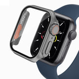 Apple Watch 11 / 10 (46mm) Hardt Plast Deksel m. Innebygd Skjermbeskyttelsesglass - Grå