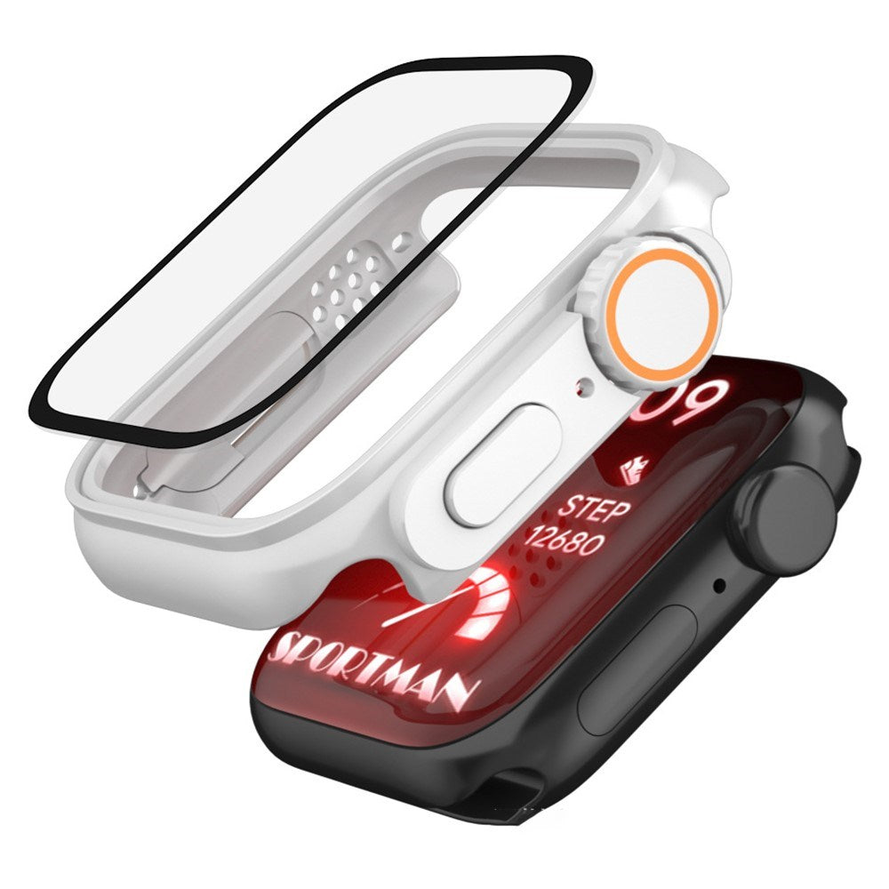 Apple Watch 11 / 10 (46mm) Hardt Plast Deksel m. Innebygd Skjermbeskyttelsesglass - Blå