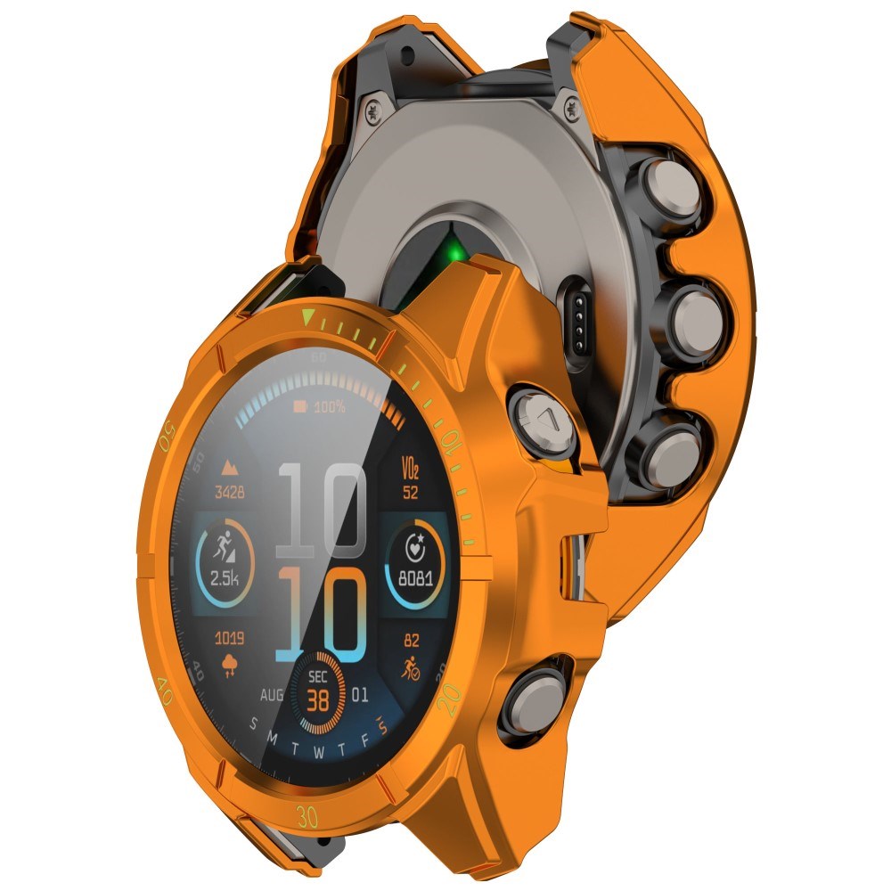 Garmin Tactix 8 AMOLED (51mm) Hardt Plast Deksel m. Beskyttelsesglass - Oransje / Gul