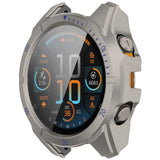 Garmin Tactix 8 AMOLED (51mm) Hardt Plast Deksel m. Beskyttelsesglass - Titanium / Blå