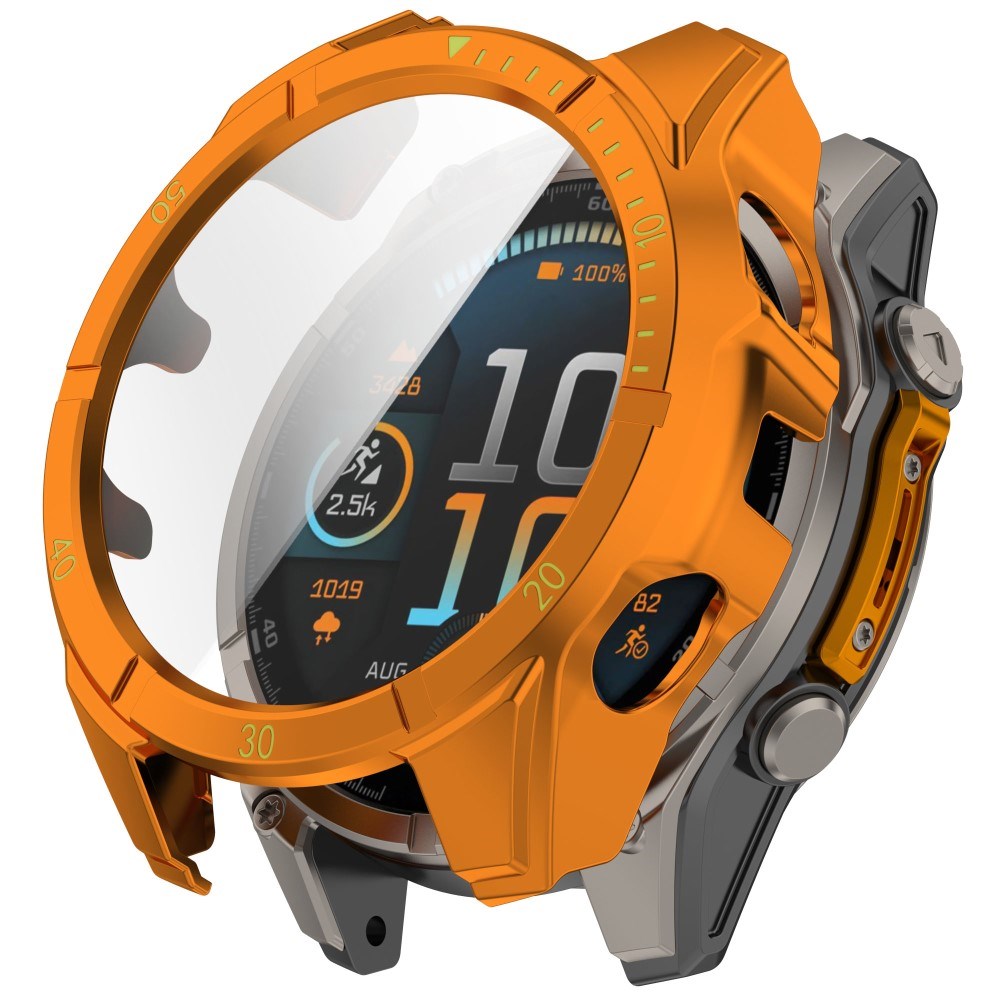 Garmin Tactix 8 AMOLED (47mm) Hardt Plast Deksel m. Beskyttelsesglass - Oransje / Gul