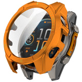 Garmin Tactix 8 AMOLED (47mm) Hardt Plast Deksel m. Beskyttelsesglass - Oransje / Gul