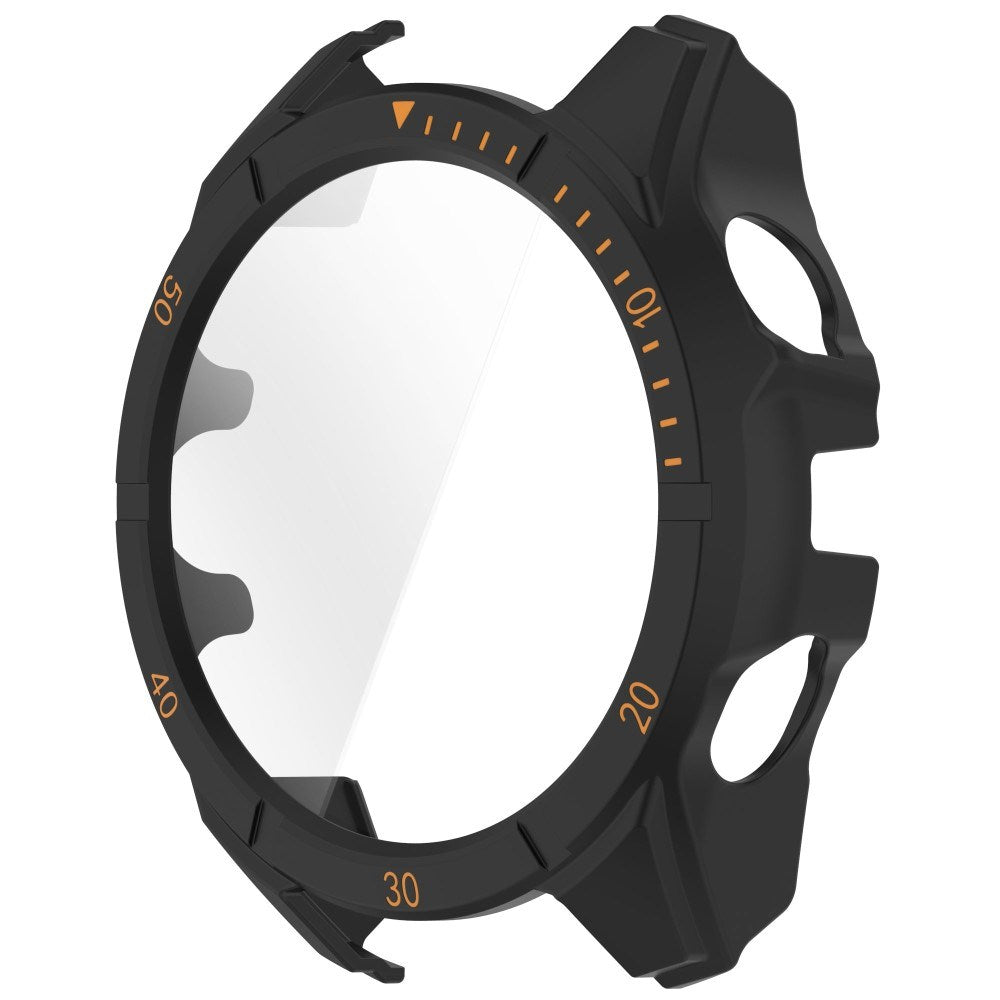 Garmin Tactix 8 AMOLED (47mm) Hardt Plast Deksel m. Beskyttelsesglass - Svart / Oransje