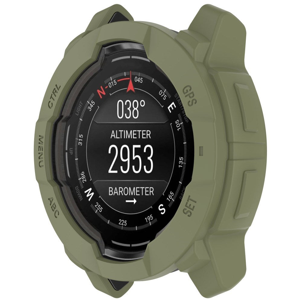 Garmin Instinct 3 AMOLED / Solar (45mm) Bumper Silikon Deksel - Army Grønn