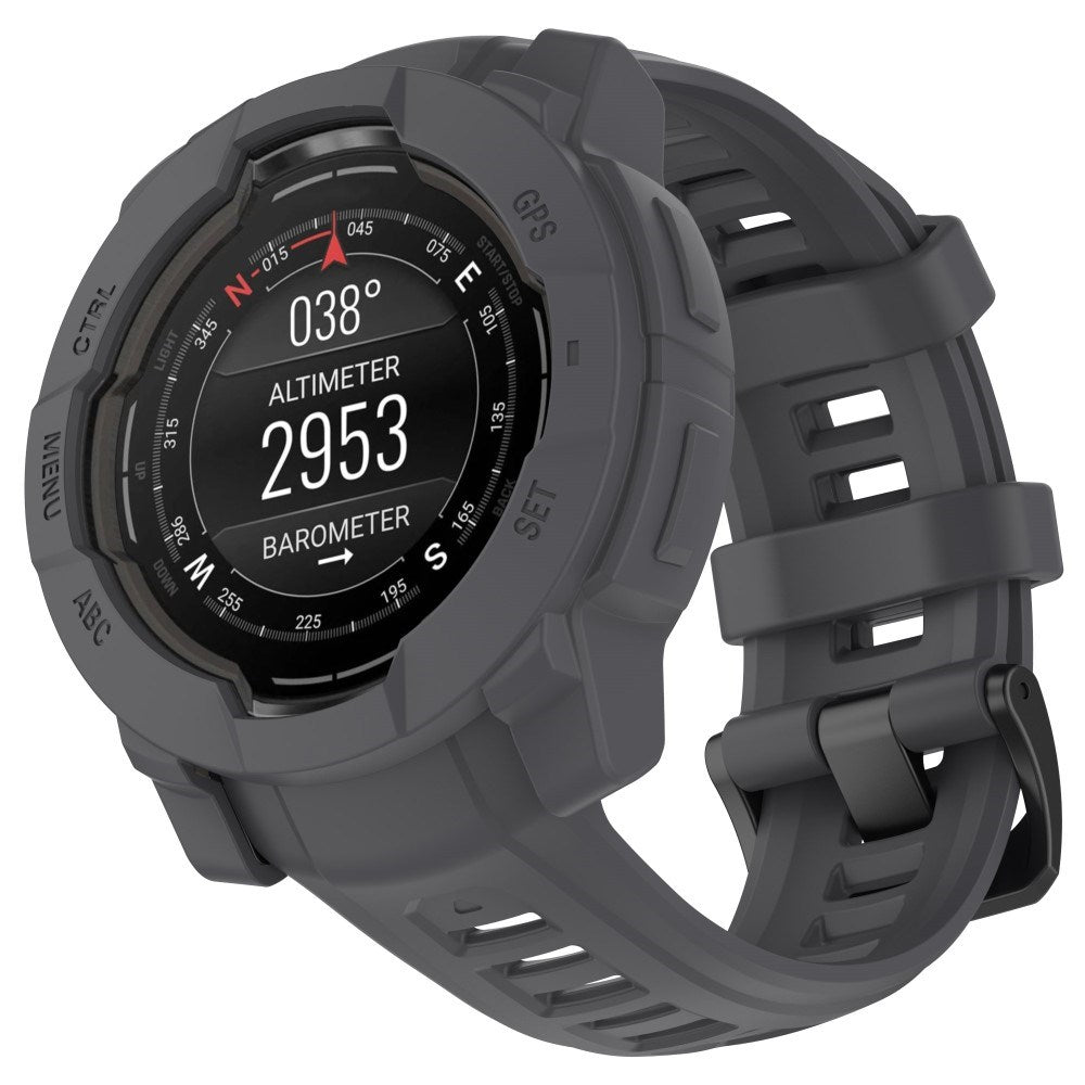 Garmin Instinct 3 AMOLED / Solar (45mm) Bumper Silikon Deksel - Grå