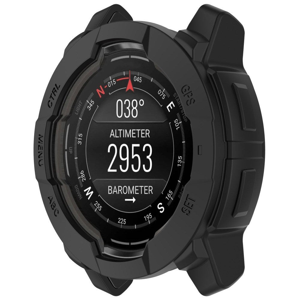 Garmin Instinct 3 AMOLED / Solar (50mm) Bumper Silikon Deksel - Svart