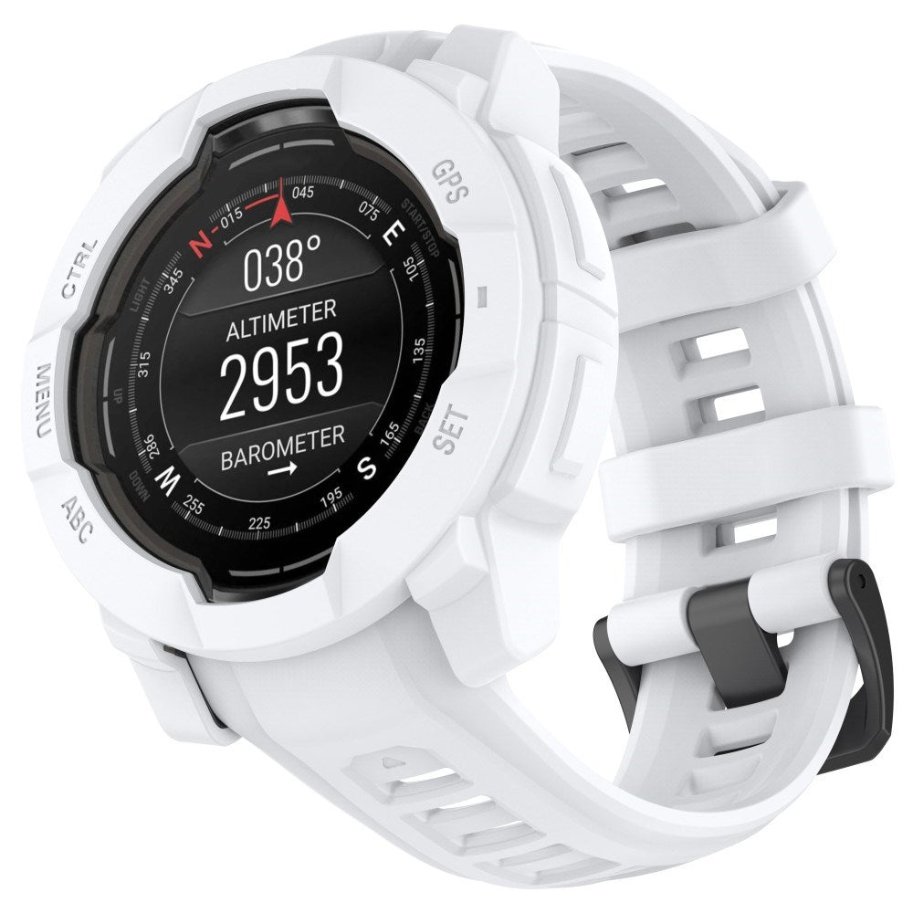 Garmin Instinct 3 AMOLED / Solar (50mm) Bumper Silikon Deksel - Hvit