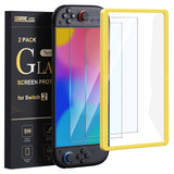 Nintendo Switch 2 Skjermbeskytterglas med Monteringsramme - 2 stk. - Gjennomsiktig