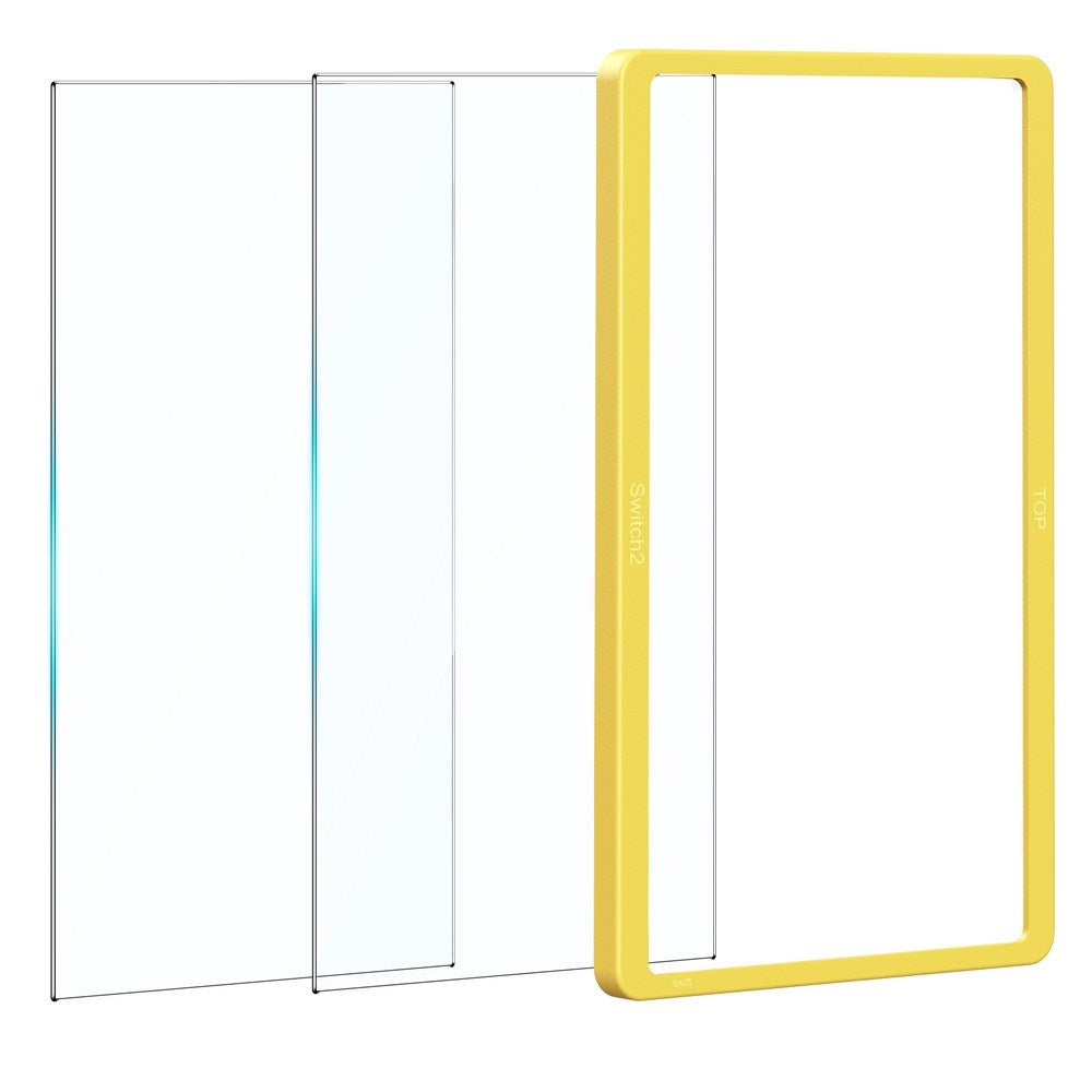 Nintendo Switch 2 Skjermbeskytterglas med Monteringsramme - 2 stk. - Gjennomsiktig