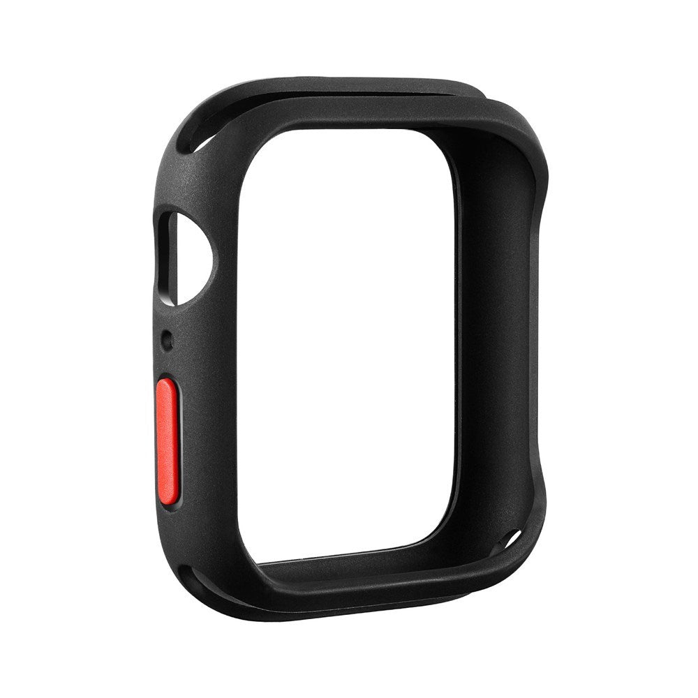 Apple Watch SE / 6 / 5 / 4 (44mm) Fleksibelt Plast Deksel m. Herdet Skjermbeskyttelsesglass - Svart