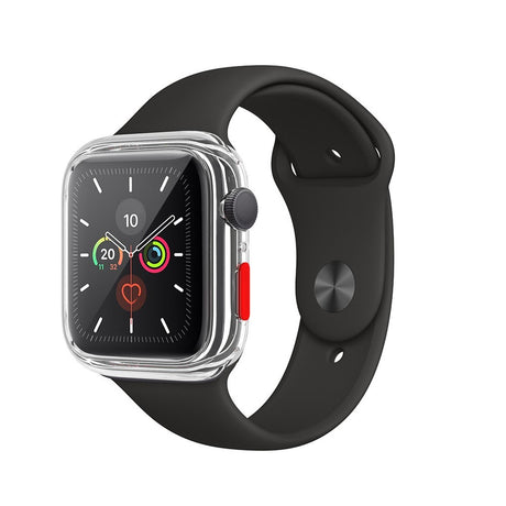 Apple Watch SE / 6 / 5 / 4 (44mm) Fleksibelt Plast Deksel m. Herdet Skjermbeskyttelsesglass - Gjennomsiktig