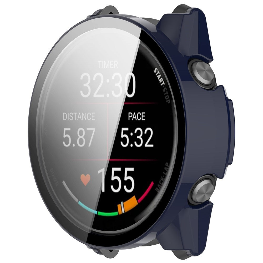 Garmin Forerunner 570 (42mm) Deksel med Skjermbeskytter i Herdet Glass - Blå